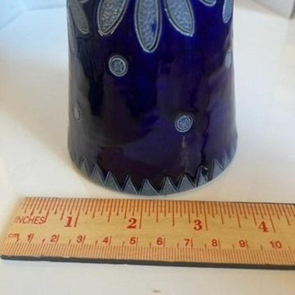 Betschdorf Schmitter Salt-Glazed Stoneware Candleholder Alsace 8" Sunflower - Picture 7 of 9